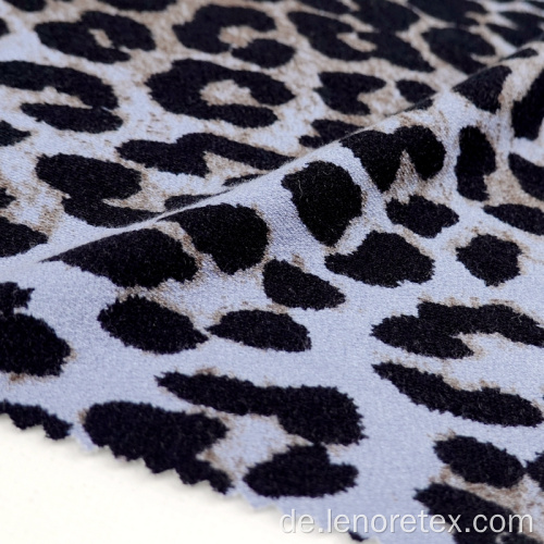 Umweltfreundlicher Leopard-Druck-gestricktes recyceltes Kreppstoff